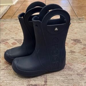 CROCS Kids' Navy Rain Boots